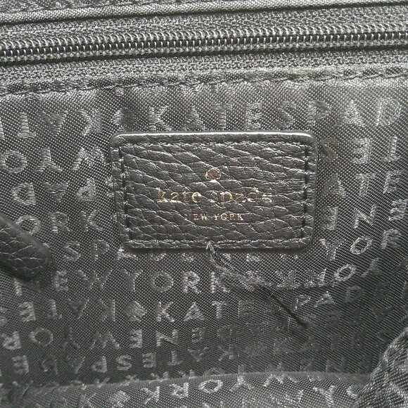 Kate Spade Alecia Mulberry Street Black Pebbled Leather Old Money Crossbody Bag - Picture 5 of 12